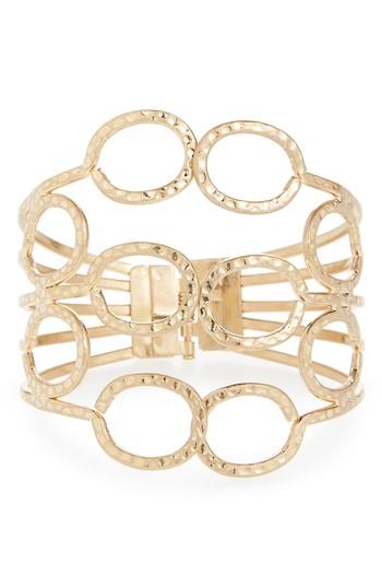 Women's Canvas Large Hinged Cuff Bracelet