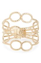 Women's Canvas Large Hinged Cuff Bracelet