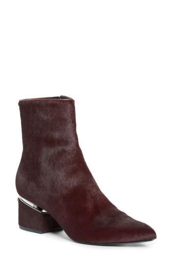 Women's Alexander Wang Jude Genuine Calf Hair Bootie .5us / 35.5eu - Burgundy