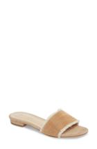 Women's Pelle Moda Bayer Embellished Slide Sandal M - Beige