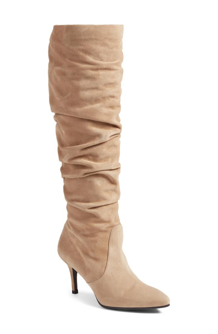 Women's Stuart Weitzman Lafayette Slouch Boot .5 M - Beige