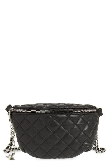 Steve Madden Quilted Faux Leather Fanny Pack - Black