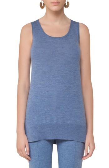 Women's Akris Punto Knit Wool Tank - Blue