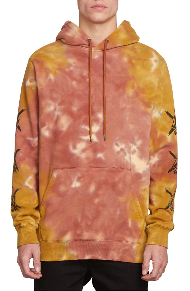 Men's Volcom Wasted Years Pullover Hoodie - Yellow