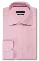 Men's Bugatchi Shaped Fit Solid Dress Shirt .5 - Pink