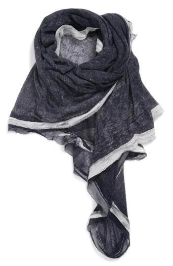 Women's La Fiorentina Silk & Cashmere Wrap, Size - Black