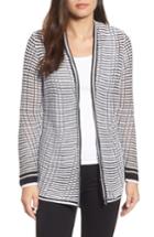 Women's Nic+zoe Striped Space Cardigan - Grey