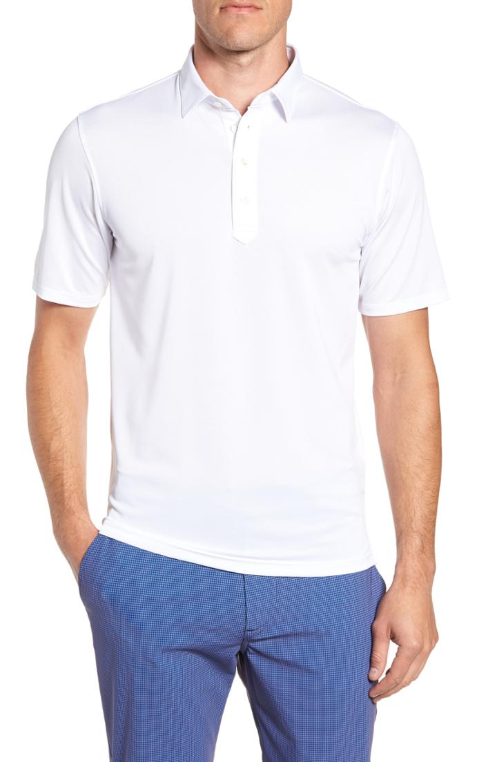 Men's Johnnie-o Mashie Regular Fit Prep-formance Pique Polo - White