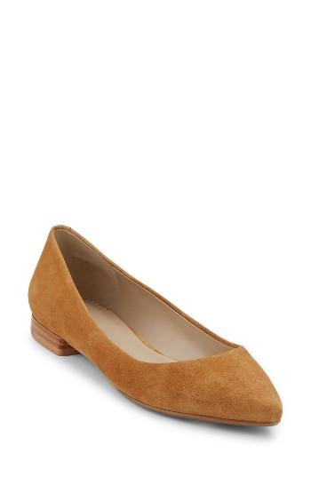 Women's G.h. Bass & Co. Kayla Pointy Toe Flat .5 M - Brown