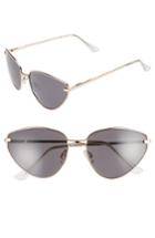 Women's Leith 62mm Flat Cat Eye Sunglasses - Gold/ Black
