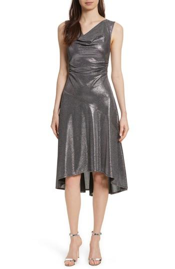 Women's Tracy Reese Draped High/low Dress - Metallic
