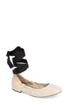Women's Sam Edelman Fallon Wraparound Tie Flat .5 M - Ivory