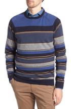 Men's 1901 Stripe Cotton & Cashmere Sweater - Blue