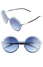 Women's Marc Jacobs 54mm Round Sunglasses - Ruthenium/ Blue