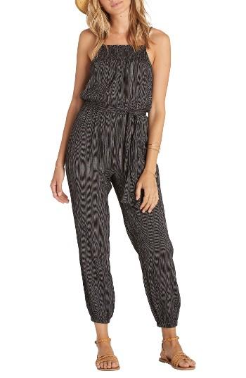 Women's Billabong This Way Tie Waist Jumpsuit - Black