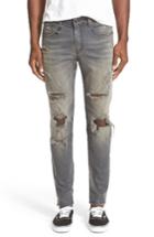 Men's R13 Skate Shredded Skinny Jeans - Grey