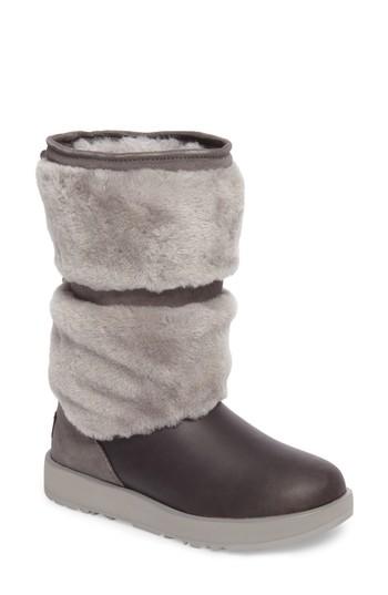 Women's Ugg Reykir Waterproof Snow Boot M - Grey
