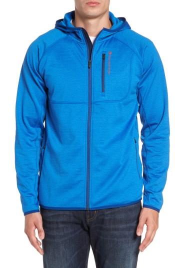Men's Vineyard Vines Grid Full Zip Fleece Hoodie - Blue