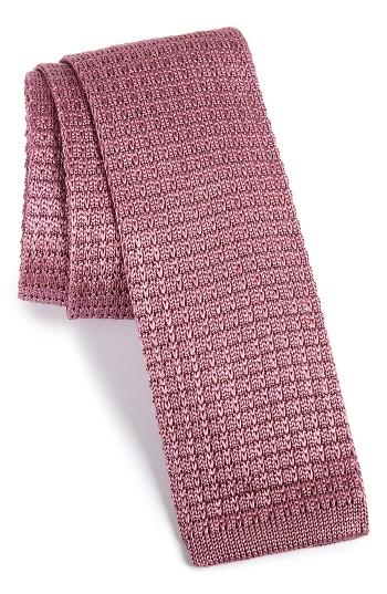 Men's The Tie Bar Knit Silk Tie, Size - Pink