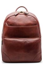 Men's Bosca Dolce Leather Backpack - Brown
