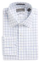 Men's John W. Nordstrom Traditional Fit Check Dress Shirt .5 34 - Blue