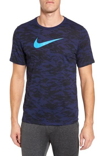 Men's Nike Basketball Attack Logo T-shirt, Size - Blue