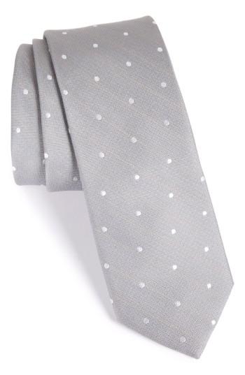 Men's The Tie Bar Dot Silk Tie, Size - Metallic