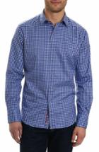 Men's Robert Graham Matira Classic Fit Patterned Gingham Sport Shirt, Size - Purple