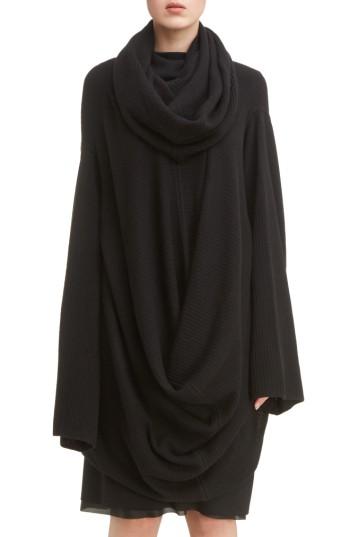 Women's Rick Owens Virgin Wool Drape Tunic