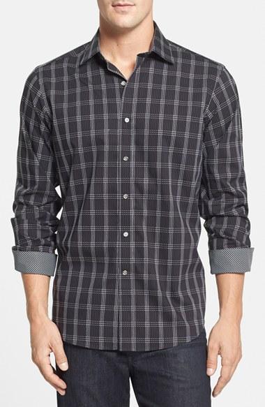 Men's Bugatchi Classic Fit Check Sport Shirt