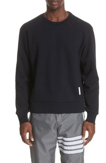 Men's Thom Browne Crewneck Sweatshirt - Blue