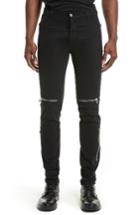 Men's Givenchy Zip Detail Twill Biker Pants Eu - Black