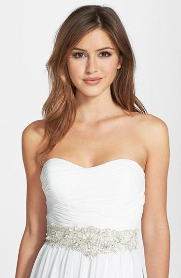 Women's James Clifford Collection Faux Pearl Beaded Belt - Ivory