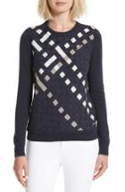 Women's Ted Baker London Yessica Lattice Front Sweater - Blue