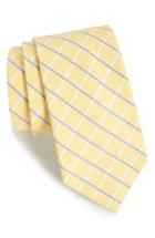 Men's Nordstrom Men's Shop Grid Cotton & Silk Tie, Size - Yellow