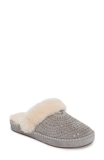 Women's Ugg Aira Sunshine Genuine Shearling Slipper M - Grey