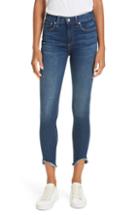 Women's Rag & Bone/jean High Waist Fray Crop Skinny Jeans - Blue