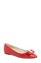 Women's Cole Haan Tali Bow Skimmer Flat .5 B - Red