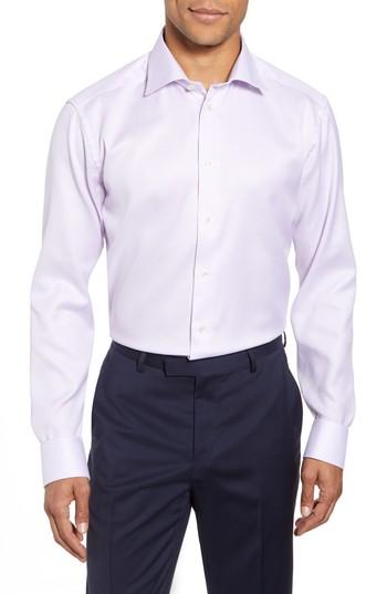 Men's Eton Slim Fit Geometric Print Dress Shirt - Orange