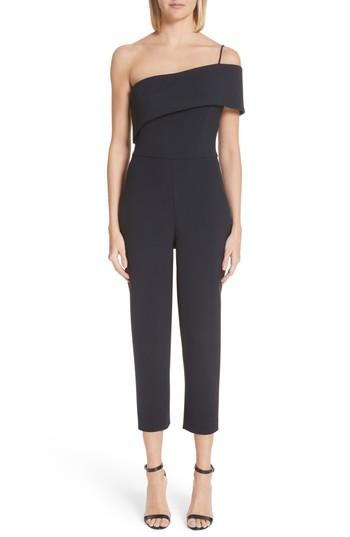 Women's Cushnie Et Ochs Foldover One Shoulder Jumpsuit - Blue