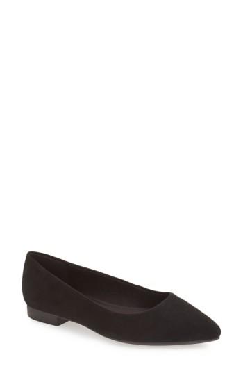 Women's Bella Vita 'vivien' Pointy Toe Flat .5 M - Black