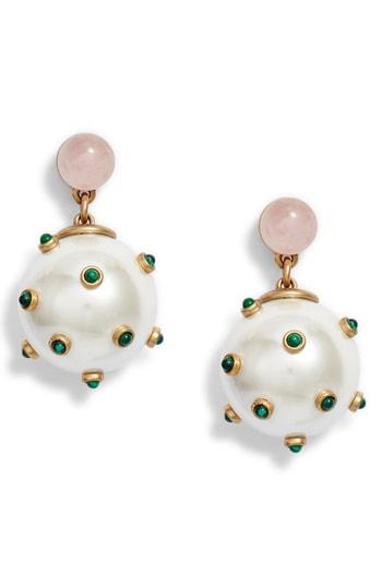 Women's Tory Burch Stone Studded Drop Earrings
