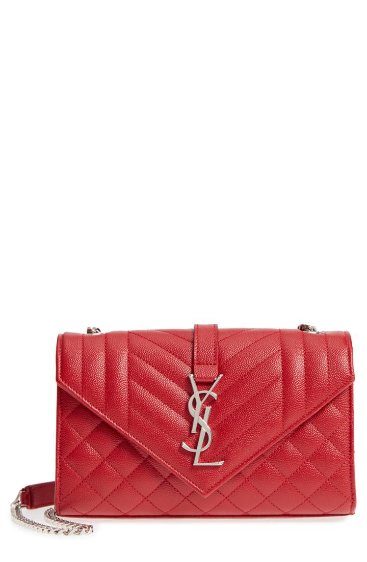 Saint Laurent Small Cassandre Leather Crossbody Bag -