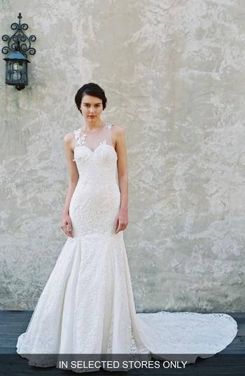 Women's Sareh Nouri Lace Illusion Mermaid Gown, Size In Store Only - Ivory