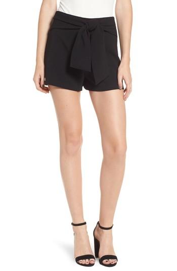 Women's Tie Waist Shorts - Black