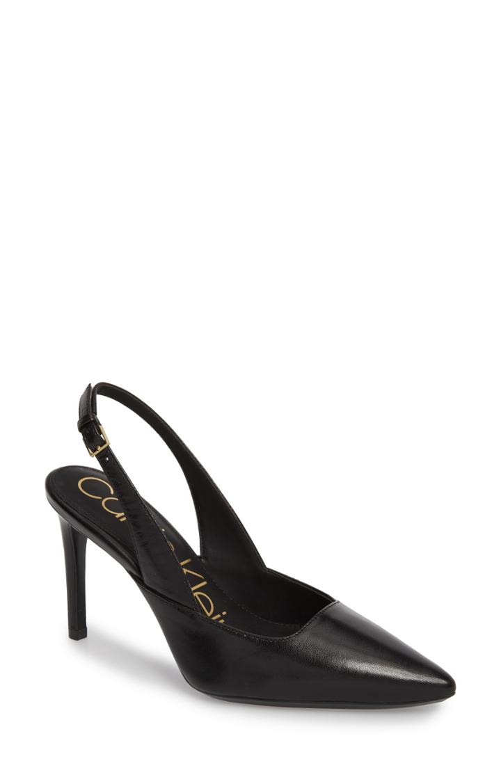 Women's Calvin Klein Rielle Slingback Pump .5 M - Black