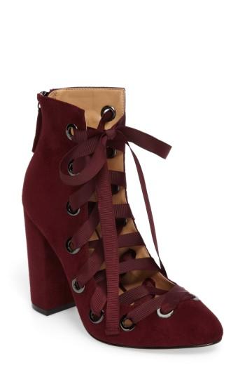 Women's Daya By Zendaya Najah Ribbon Bootie .5 M - Burgundy