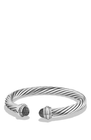 Women's David Yurman Cable Classics Bracelet With Black Diamonds, 7mm