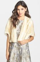 Women's Eliza J Faux Fur Capelet