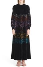 Women's Valentino Floral Stem Velvet Jacquard Gown